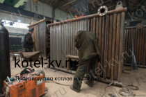 Изготовление промышленного котла КВм с топкой ТШПМ